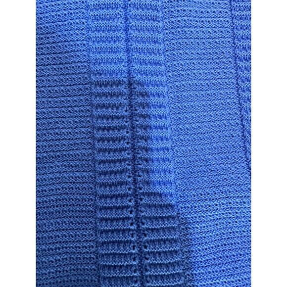 B.Solfin 100% Cashwool Sweater Women 40 Medium Blue Knit Crew Neck Grannycore - Picture 11 of 11